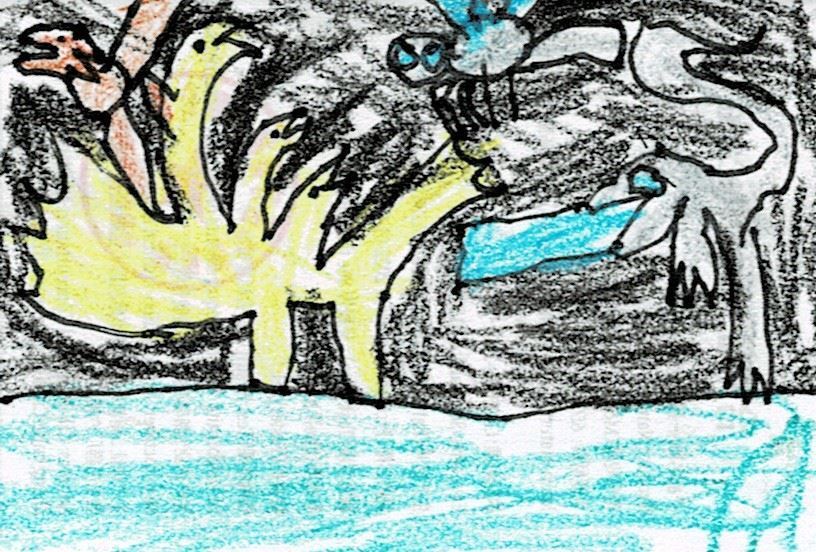 Night-godzilla-vs-king-ghidora-by-Neel-05-June-2022-4.9-yr-old