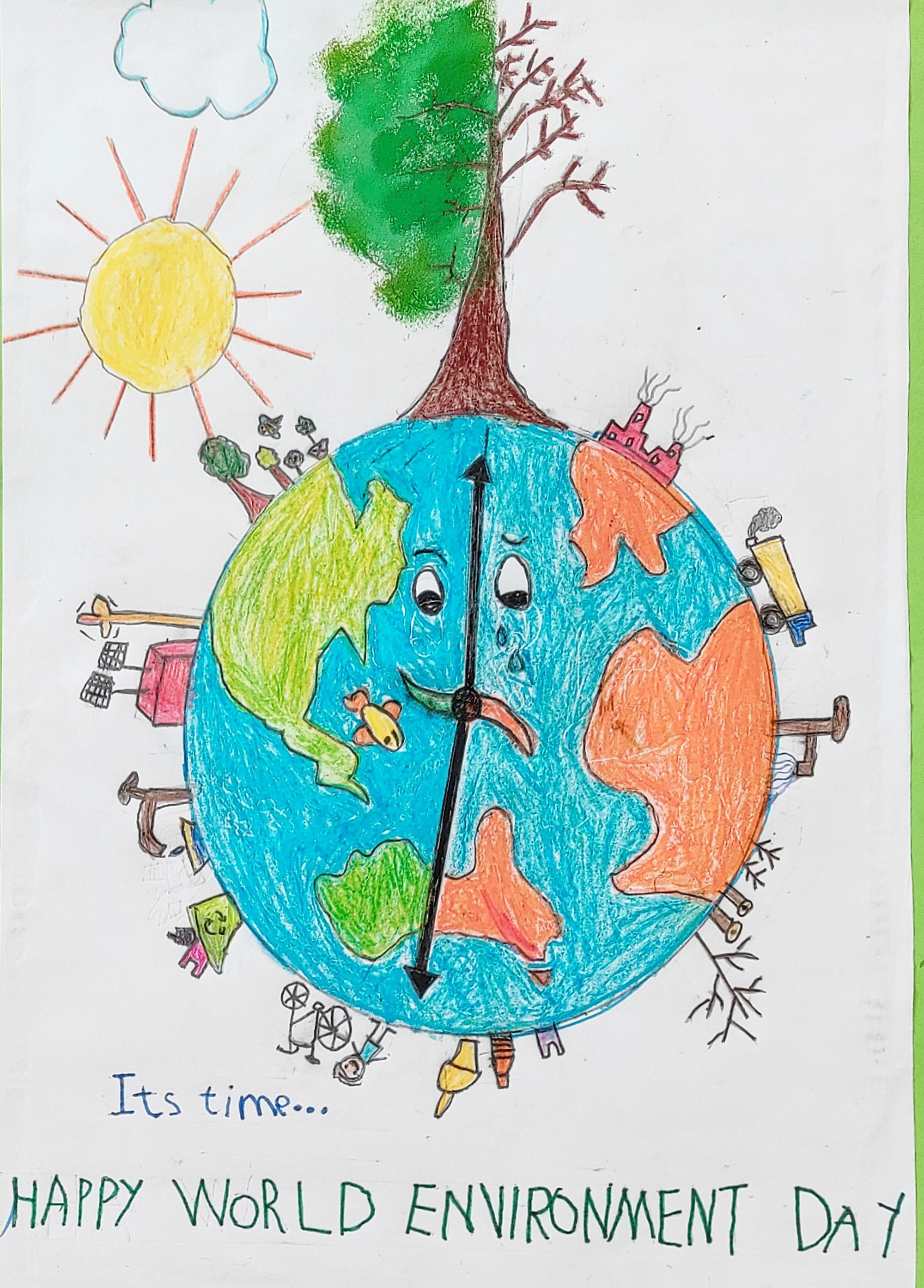 Painting drawn on world env day